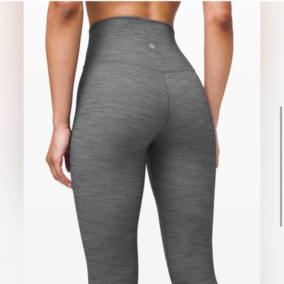 NWOT Lululemon Align Pant Mini Heathered Herringbone Heathered Black 4 - Picture 4 of 10